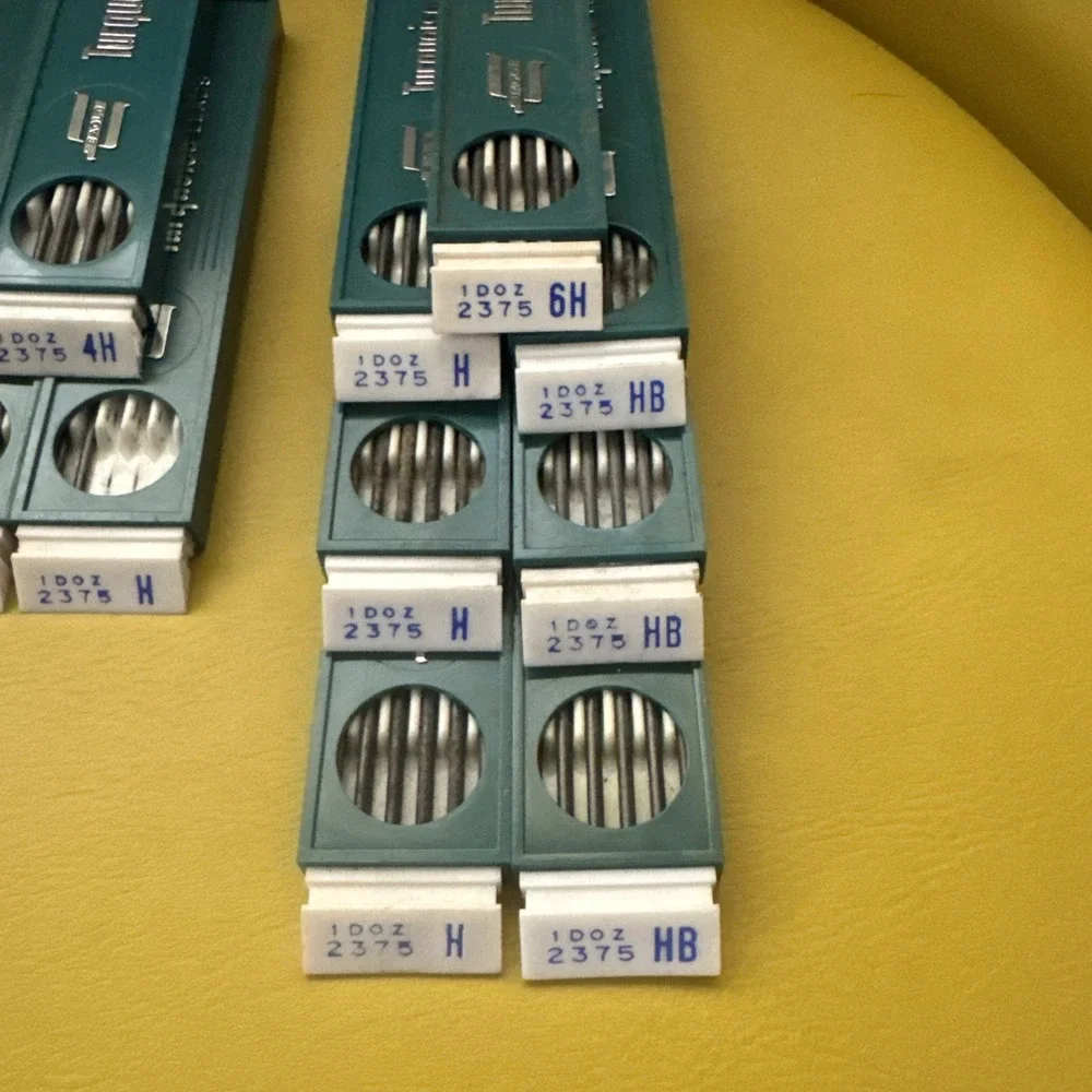Vtg Lot 120 Eagle Turquoise Drawing Leads 2375 2H 4H 6H H HB F NOS Pencil USA